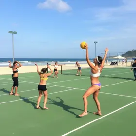 aulas gratuitas de beach tennis e pilates